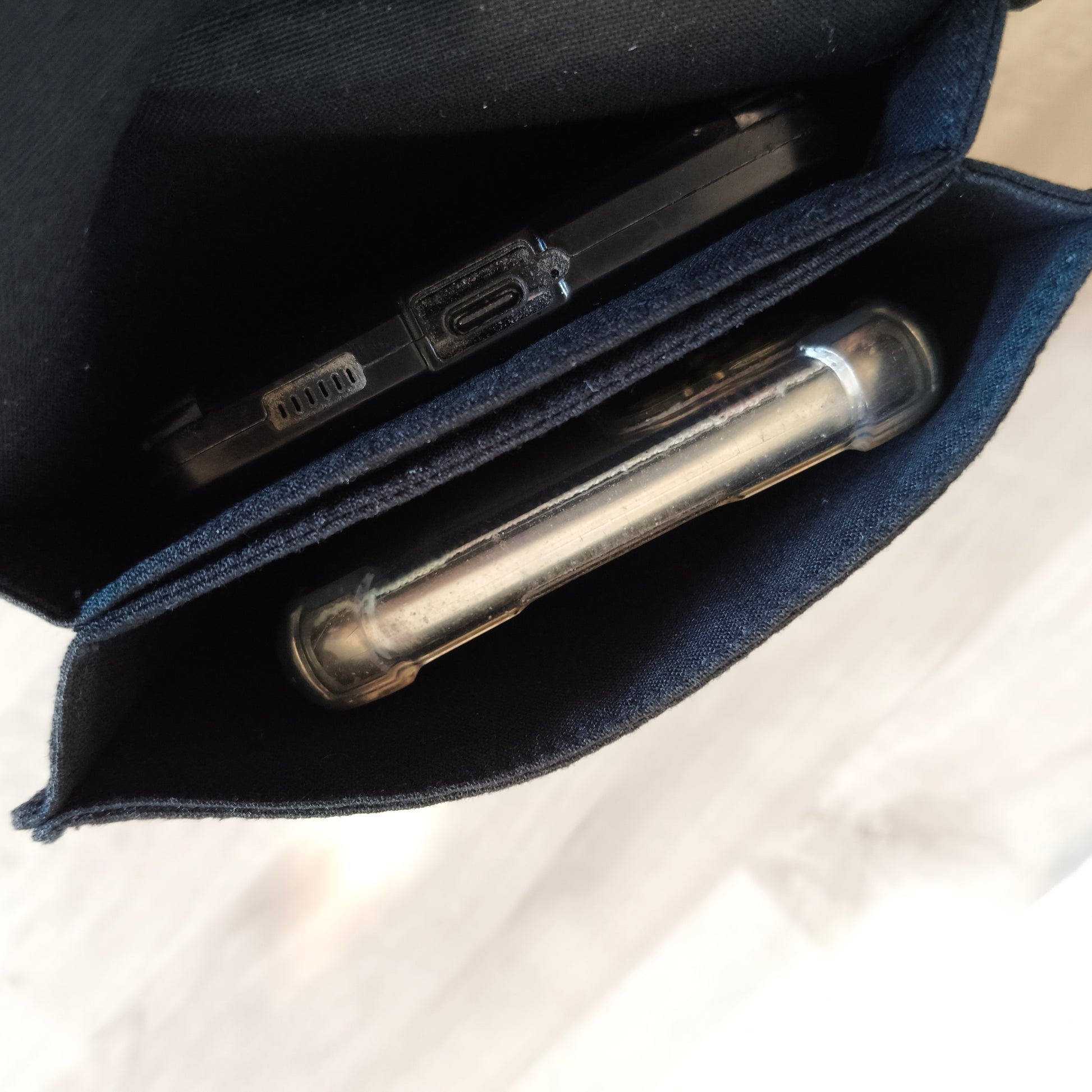 crossbody dual phone pouch