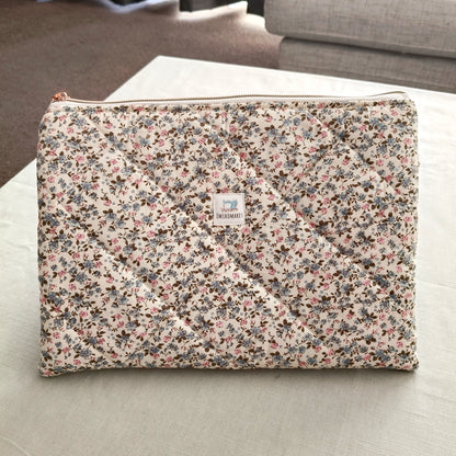 quilted tablet sleeve with florals prints